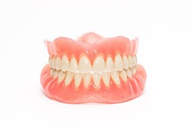 close up of a set of full dentures